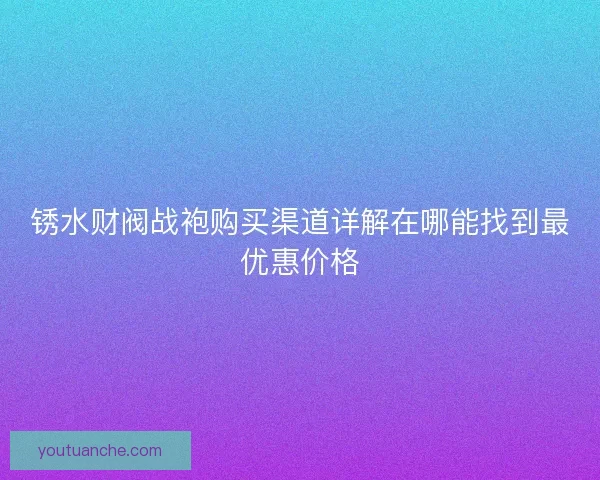 锈水财阀战袍购买渠道详解在哪能找到最优惠价格