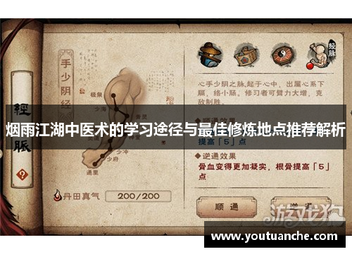 烟雨江湖中医术的学习途径与最佳修炼地点推荐解析